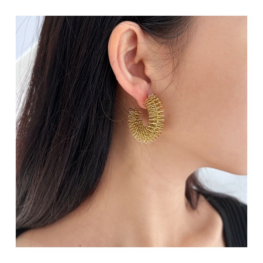 S.Steel Gold Plating Geometric Women-c 10g