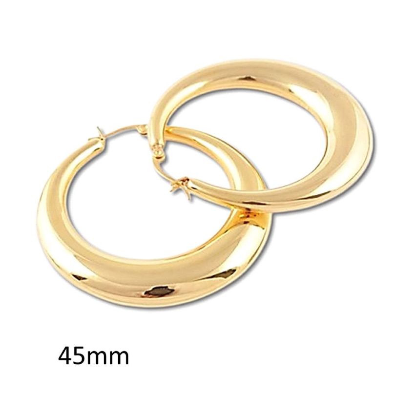 S.Steel Gold Plating Hoop Women-c
