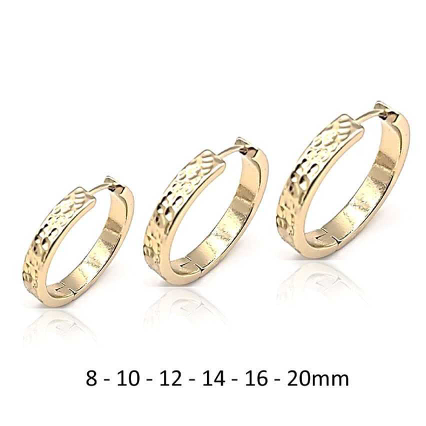 S.Steel Gold Plating Hoop (Standard) Women-c