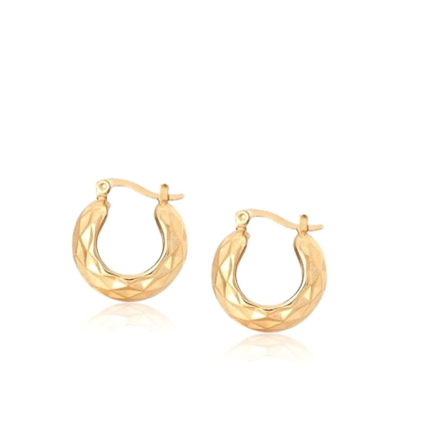 S.Steel Gold Plating Hoop Women-c 21.2x22.2mm