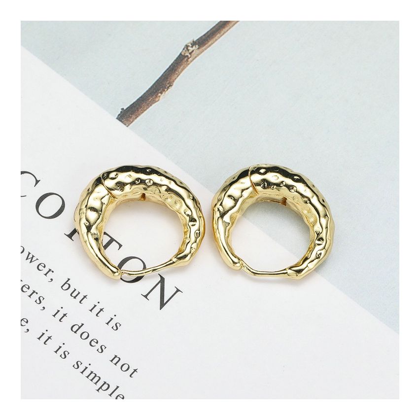 S.Steel Gold Plating Hoop Women-c