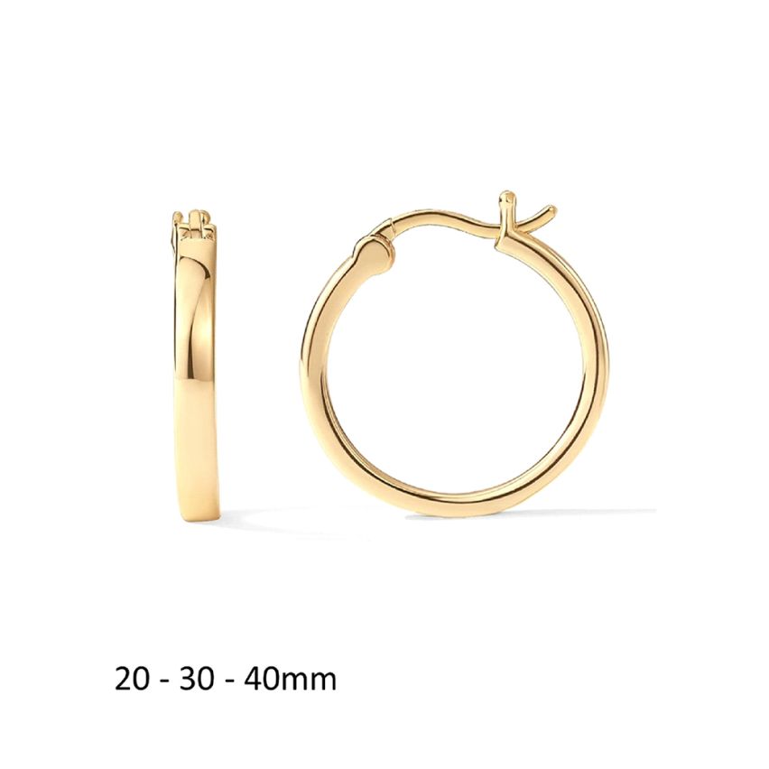 S.Steel Gold Plating Hoop (Standard) Women-c