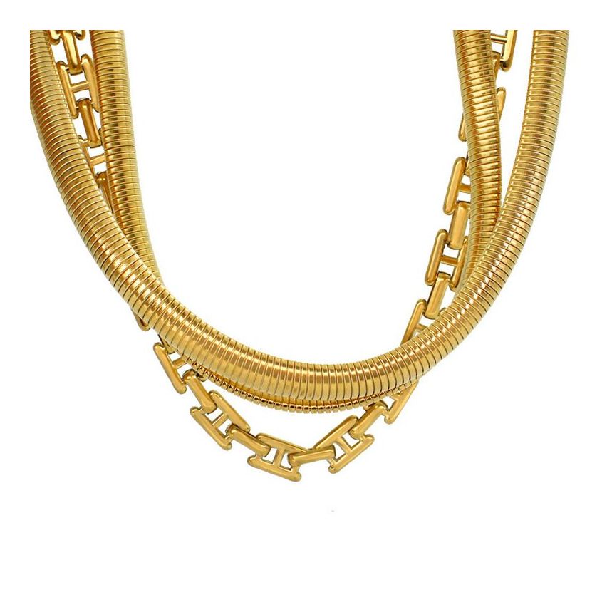 S.Steel Gold Plating Links Women-c