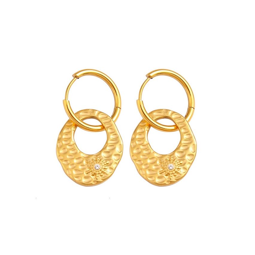 S.Steel Gold Plating Long Women-c 7.6g 35x18.5mm