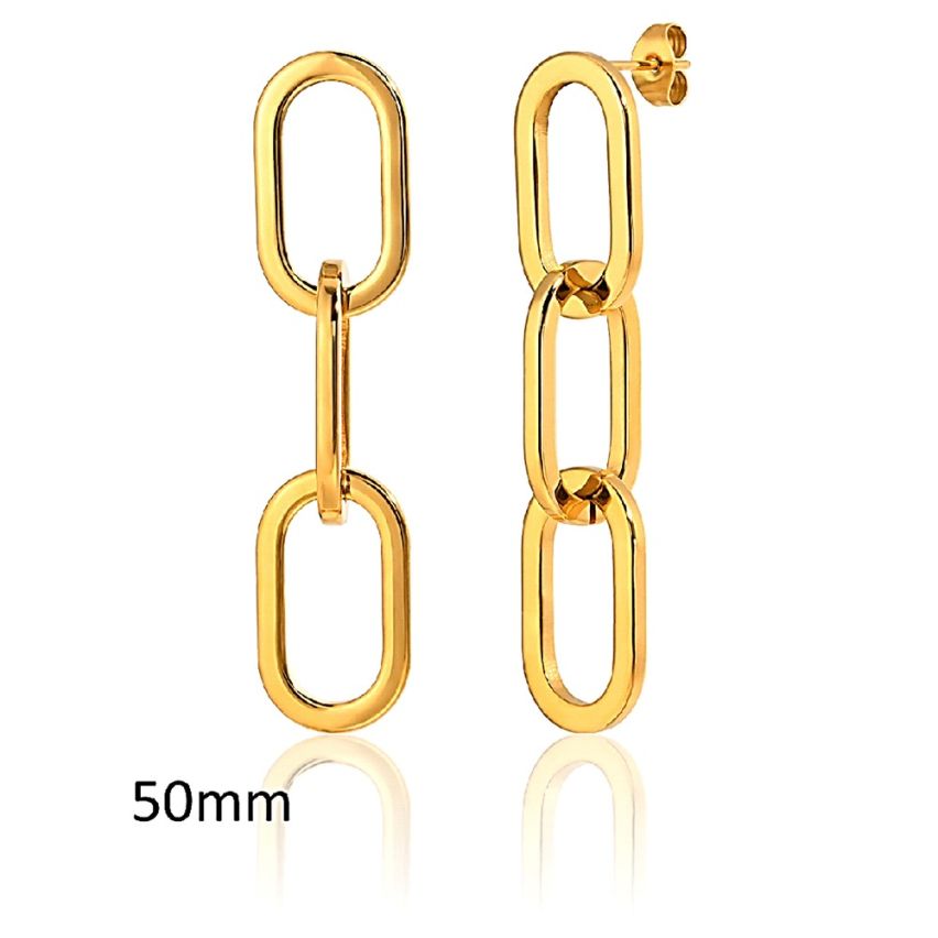 S.Steel Gold Plating Long Women-c