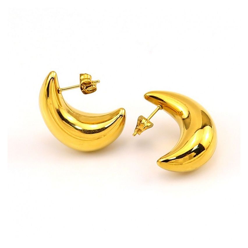 S.Steel Gold Plating Smooth Women-c