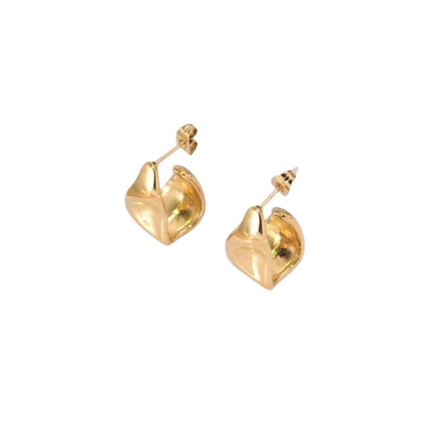 S.Steel Gold Plating Smooth Women-c