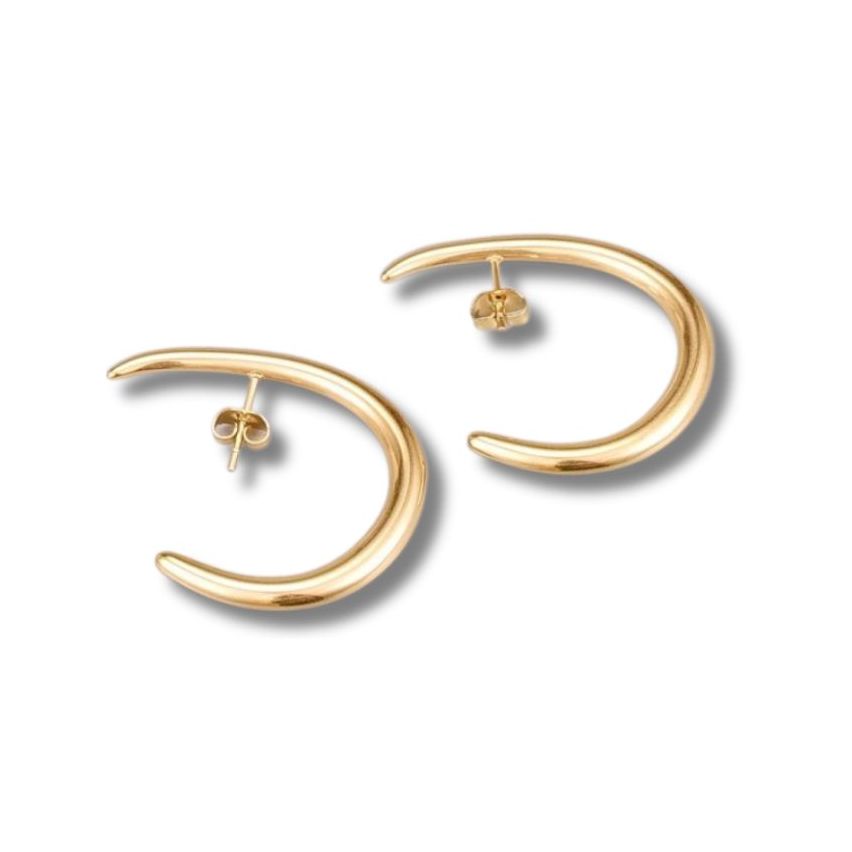 S.Steel Gold Plating Smooth Women-c 8.2g 40x36mm