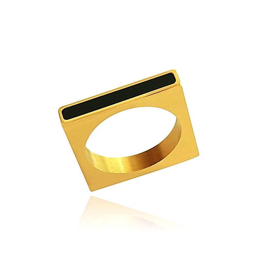 S.Steel Gold Plating Smooth Women-c