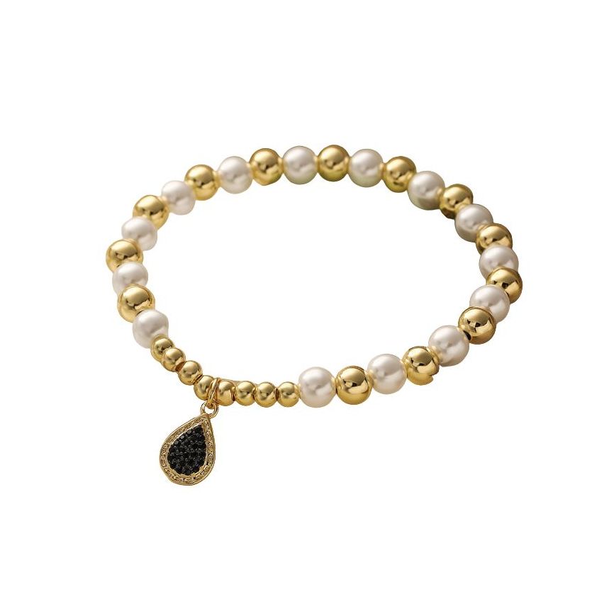 S.Steel Gold Plating Shijia pearl Beads Women-c 11g