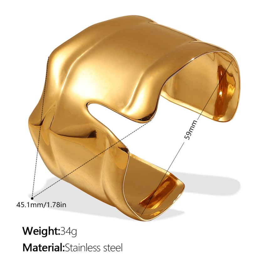 S.Steel Gold Plating Smooth Women-c 34g 185.5x45.1mm