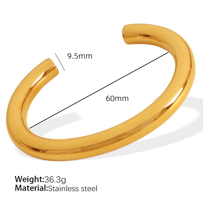 S.Steel Gold Plating Smooth Women-c 36.3g 188.4x9.5mm