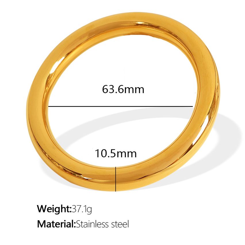 S.Steel Gold Plating Smooth Women-c 37.1g 200x10.1mm
