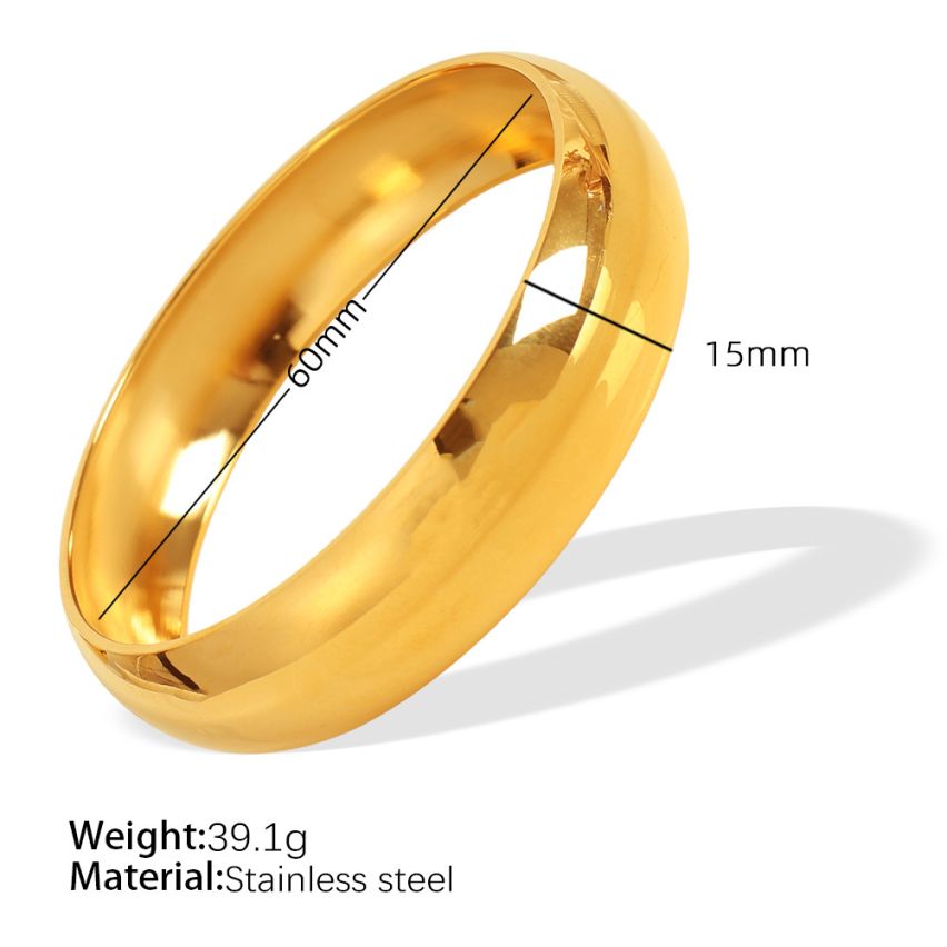 S.Steel Gold Plating Smooth Women-c 39.1g 188.4x15mm