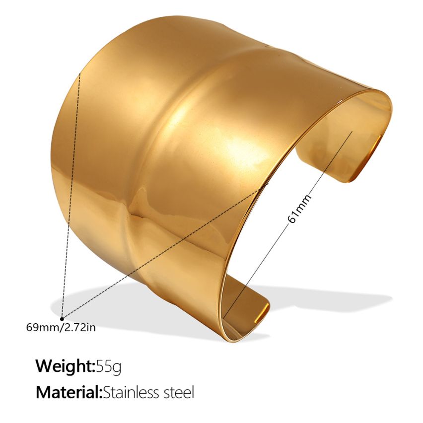 S.Steel Gold Plating Smooth Women-c 55g 191.5x69mm