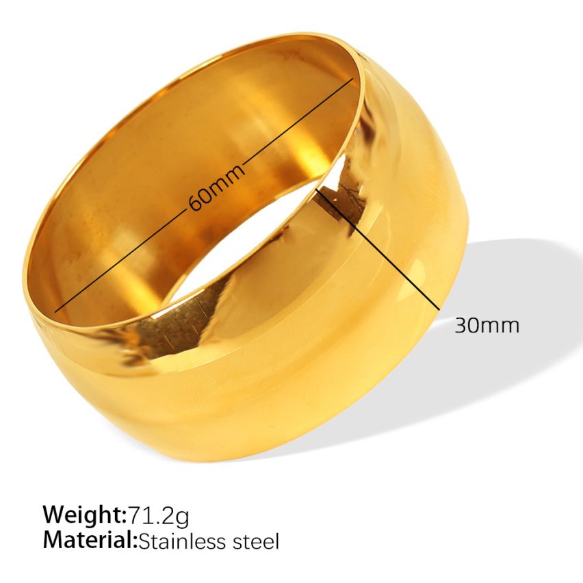 S.Steel Gold Plating Smooth Women-c 71.2g 188.4x30mm