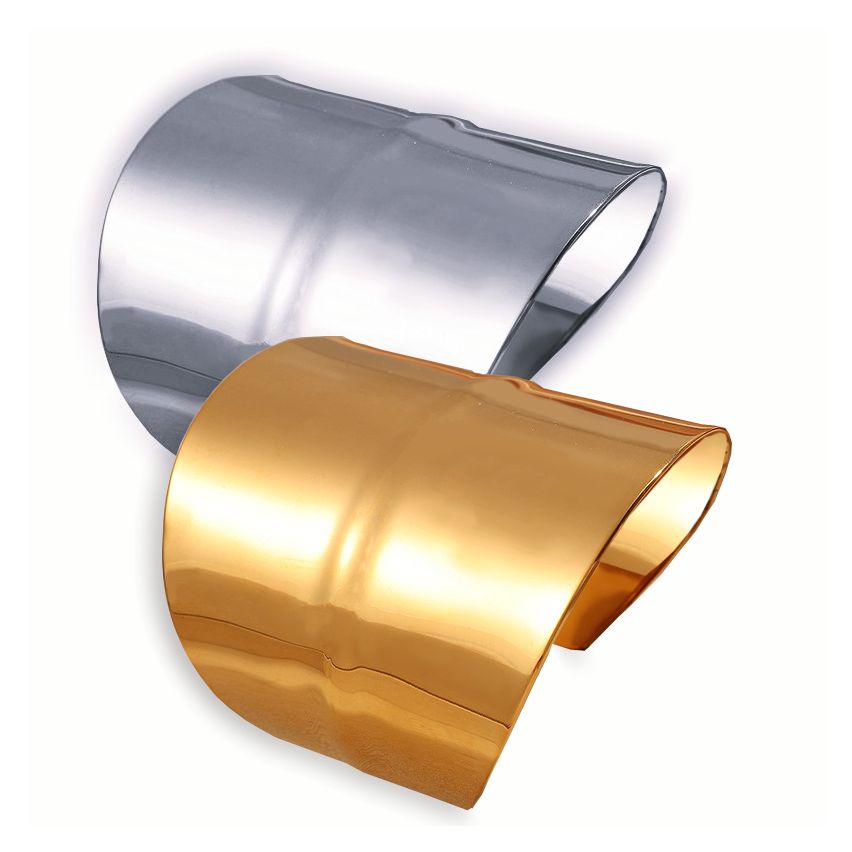 S.Steel Gold Plating Smooth Women-c