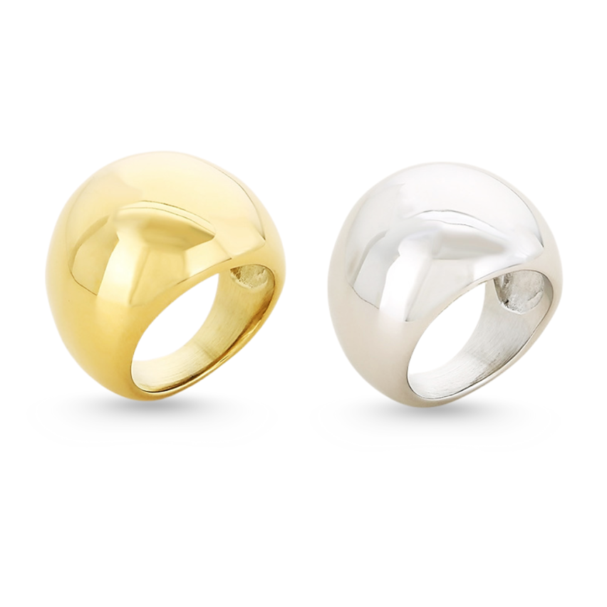 S.Steel Gold Plating Smooth Women-c 15g