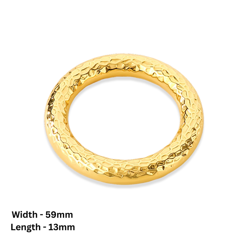 S.Steel Gold Plating Texture Women-c 46g 59x13mm