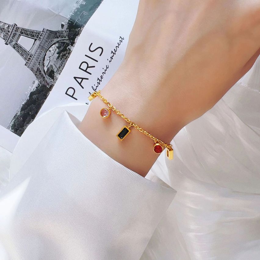 Combined Glass stone Minimalist Women-c 6g