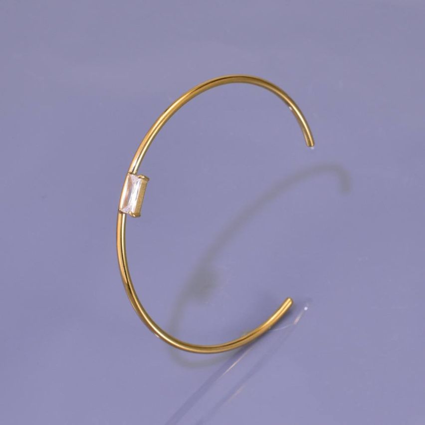Gold Plating Zircon Minimalist Women-c 5g - 5mm
