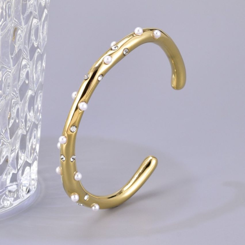 Gold Plating Pearls Women 29g  - 5mm 