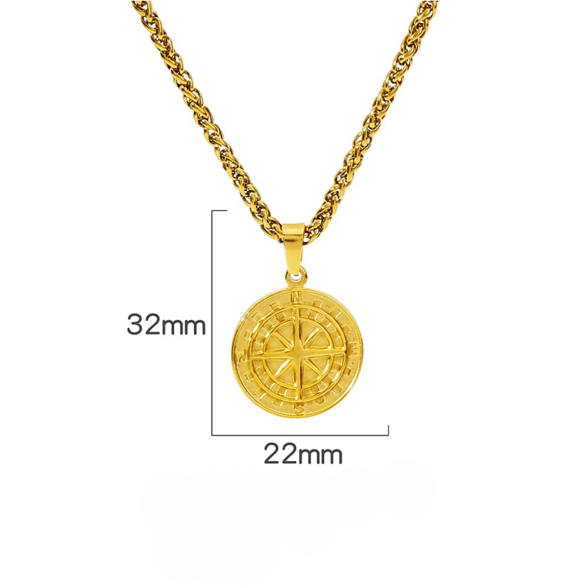 S.Steel Gold Plating With Plate Men-c 18g