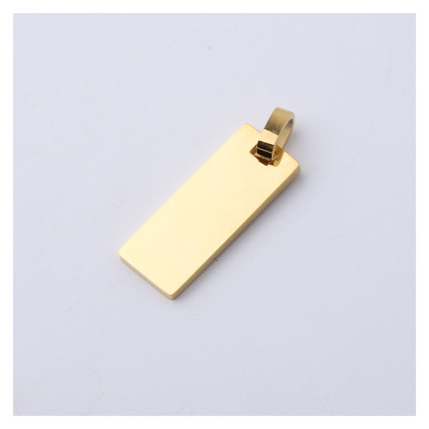 S.Steel Gold Plating With Plate Men-c 4g 25x10mm - 2mm