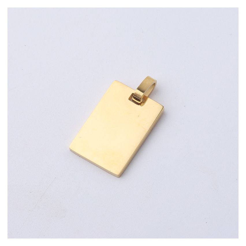 S.Steel Gold Plating With Plate Men-c 5g 22x15mm - 2mm