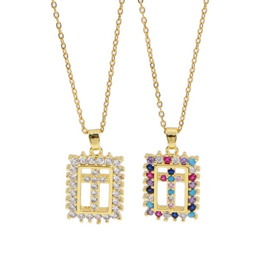 S.Steel Gold Plating Zircon Cross Women-c 10g