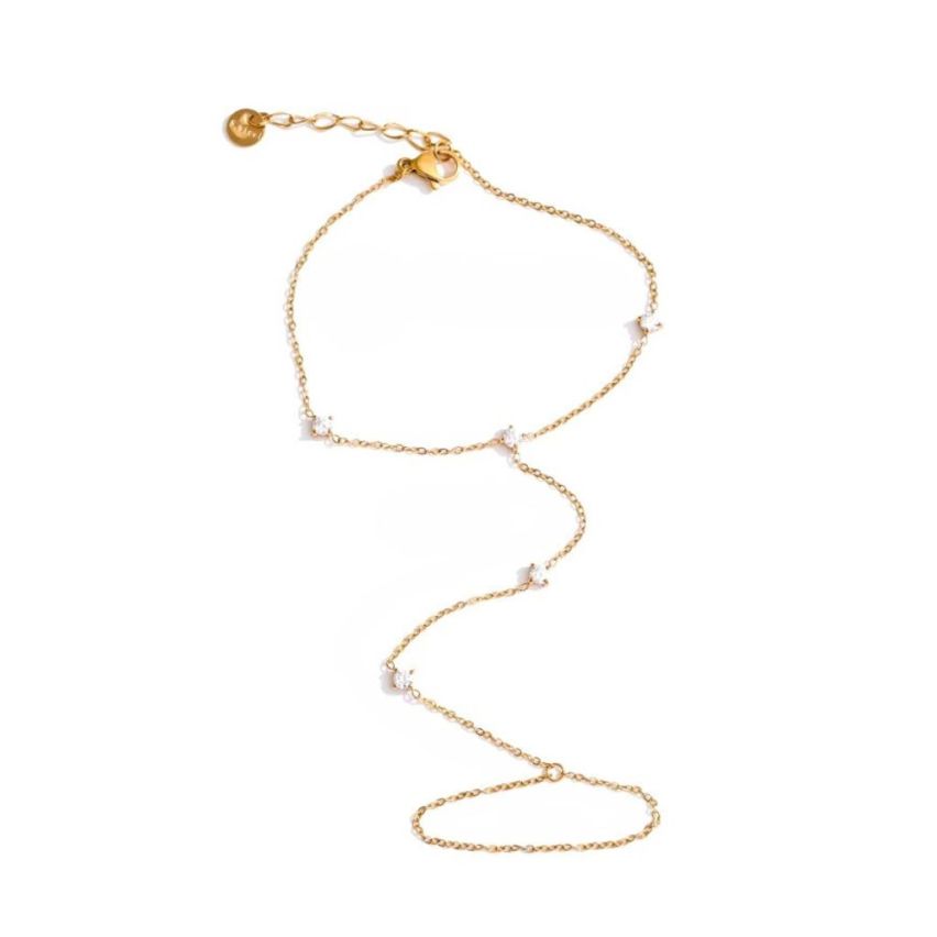 S.Steel Gold Plating Zircon Indians Women-c