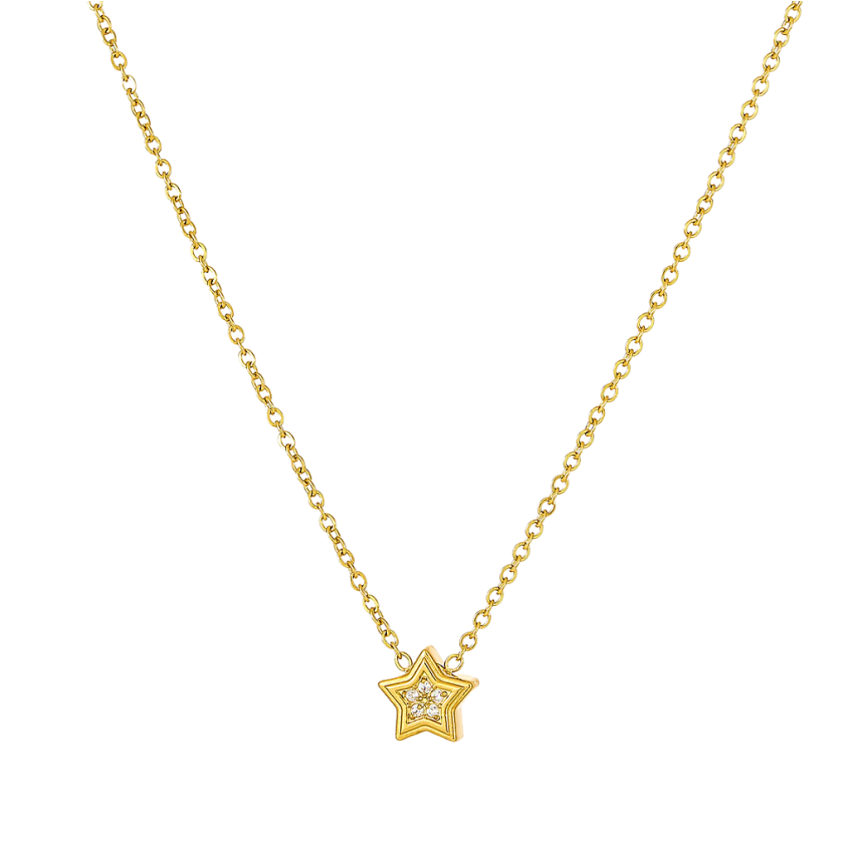 S.Steel Gold Plating Zircon Minimalist Women-c 2.9g 450+50x8mm