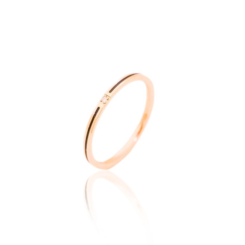 S.Steel Rose gold Plating Zircon Minimalist Women-c EU48 - ES8 - US4.5