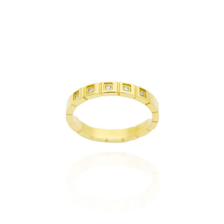 S.Steel Gold Plating Zircon Minimalist Women-c EU57 - ES17 - US8