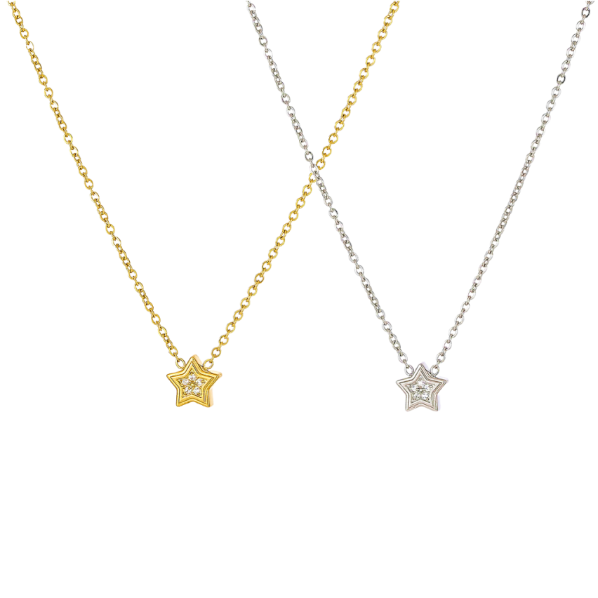 S.Steel Zircon Minimalist Women-c 2.9g 450+50x8mm