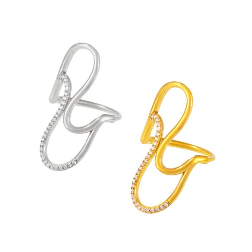 S.Steel Gold Plating Zircon Women-c EU54 - ES14 - US7