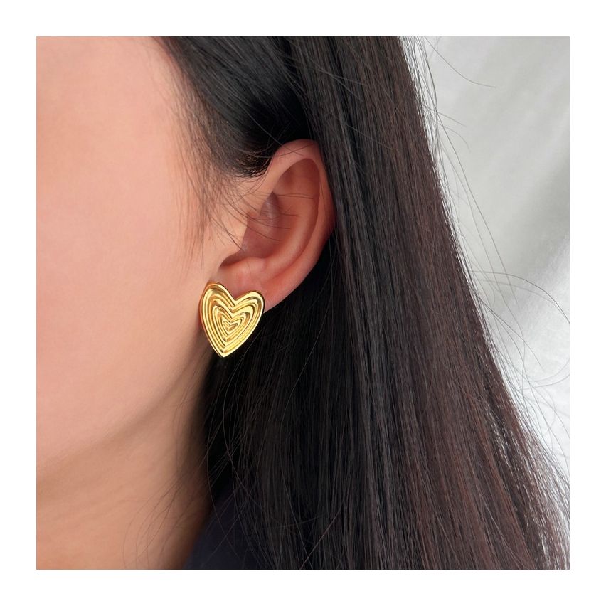 S.Steel Gold Geometric Women-c 7.5g 20x18mm