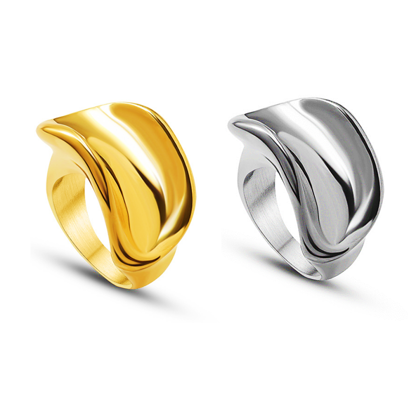 S.Steel Gold Plating Smooth Women-c 17.5g 