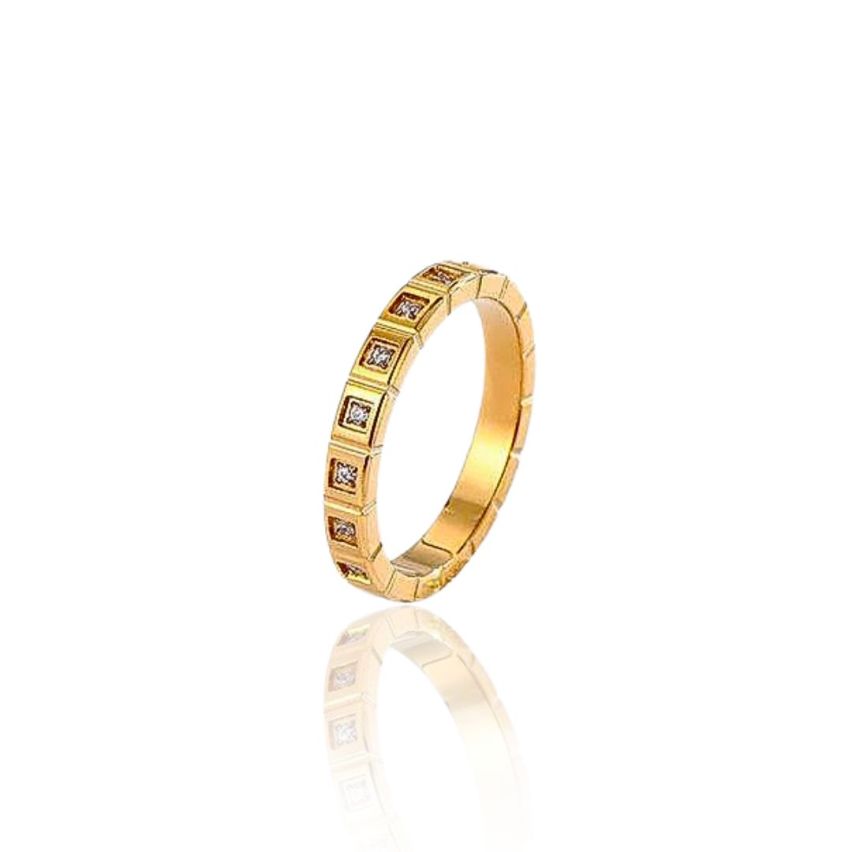 S.Steel Gold Plating Zircon Wedding Women-c EU54 - ES14 - US7