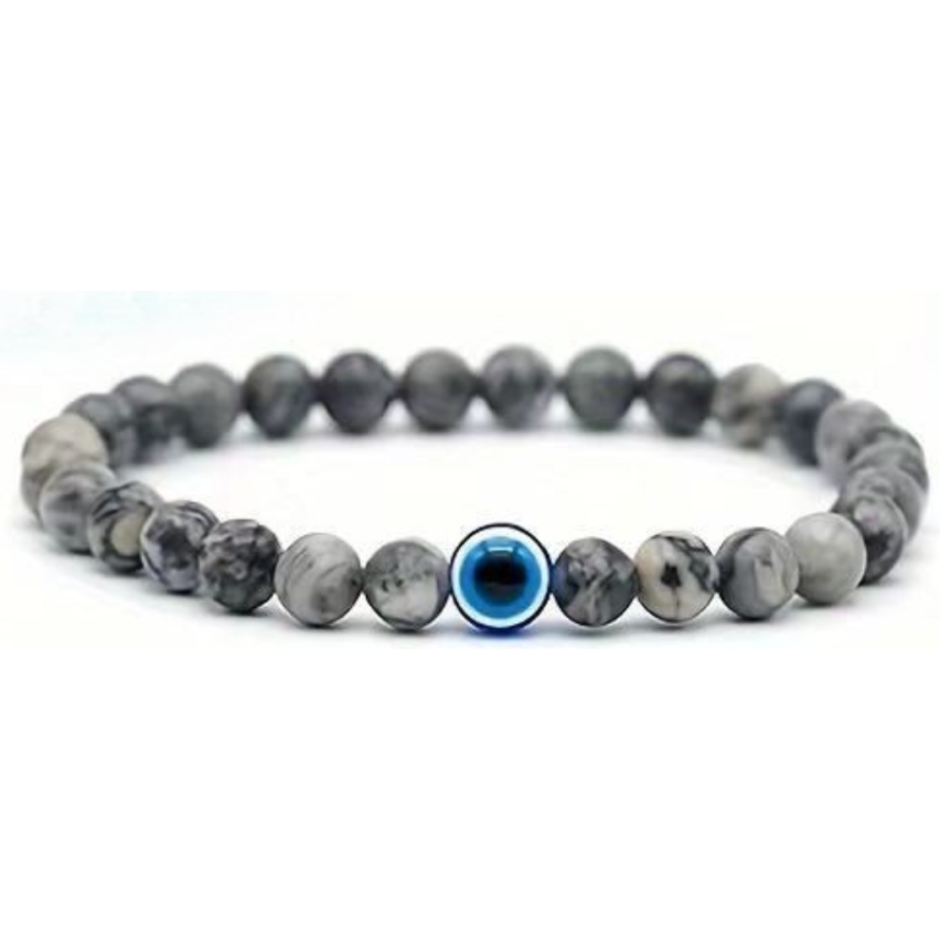 Grey Natural Stone Beads Women-c 70g 180x8mm