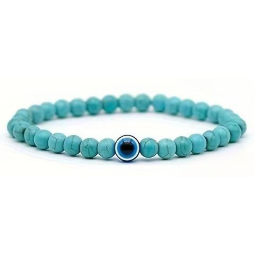 Lake blue Natural Stone Beads Women-c 70g 180x8mm