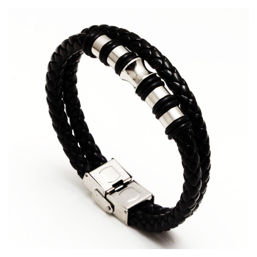 S.Steel Leather Men-c 19g