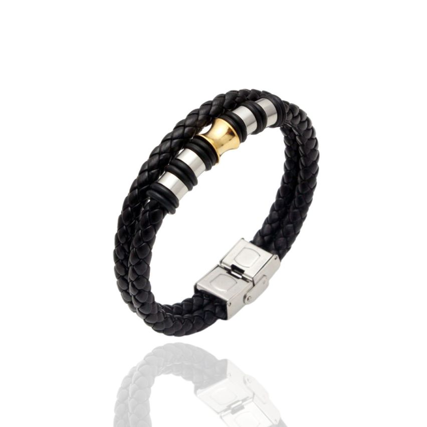 S.Steel Leather Men-c 19g