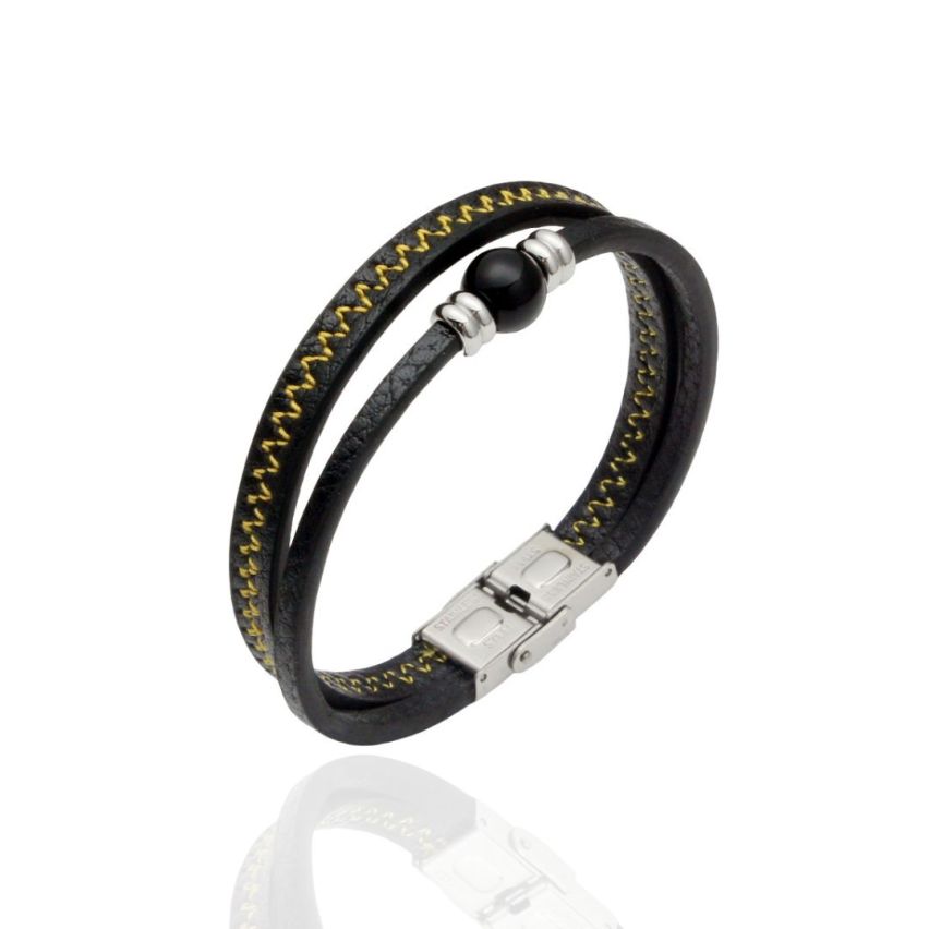 S.Steel Leather Men-c 20g