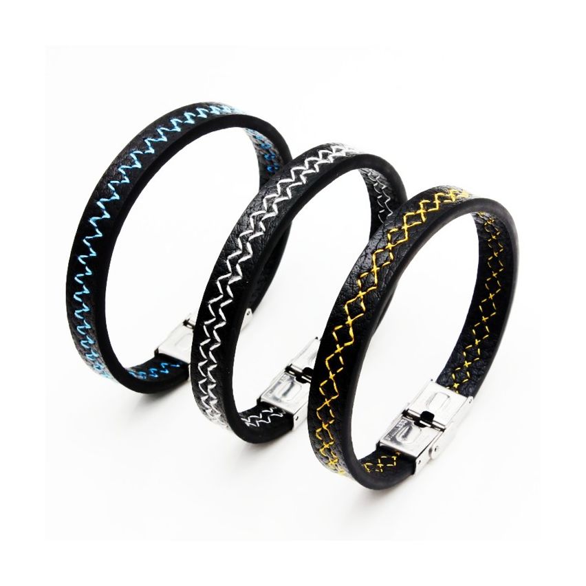 S.Steel Leather Men-c 20g