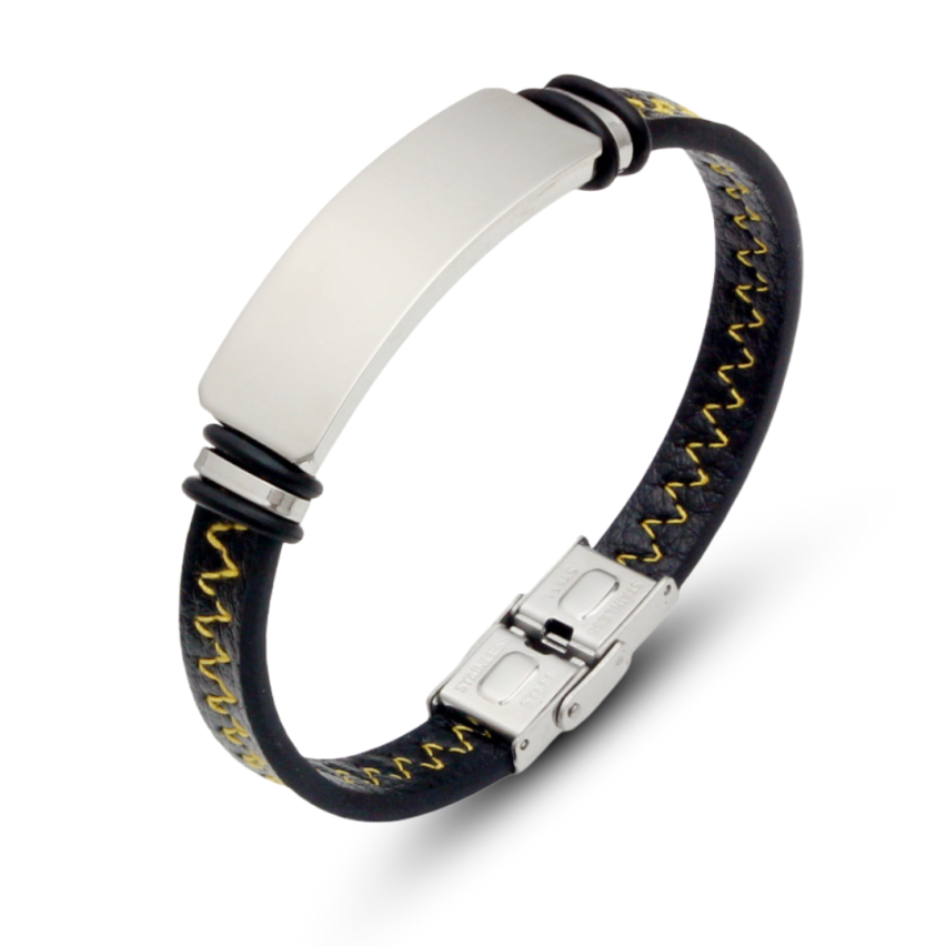 S.Steel Leather Men-c