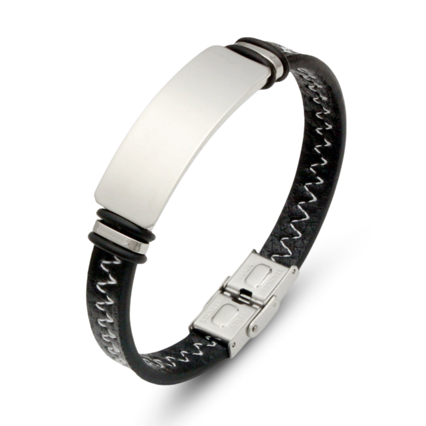 S.Steel Leather Men-c