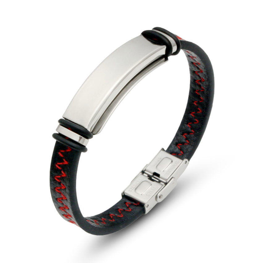 S.Steel Leather Men 20g 