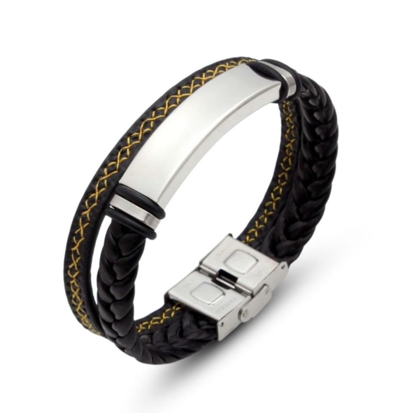 S.Steel Leather Men-c