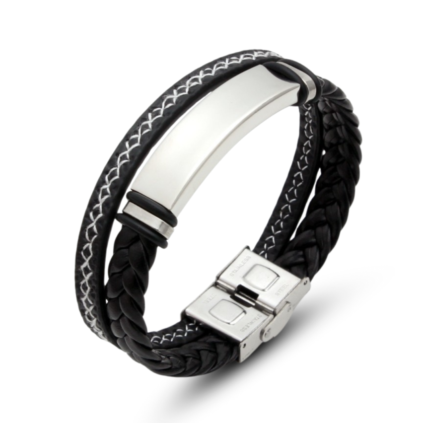 S.Steel Leather Men-c